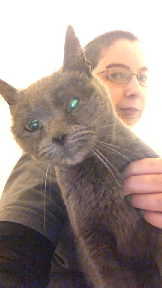Selfie with my cat George